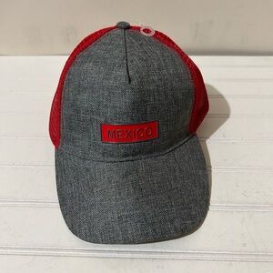 DKPS Mexico Mens SnapBack Hat Mesh Back Trucker Cap Red Gray Spring Summer Beach